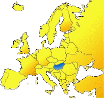 Situer la Hongrie (en bleu sur cette carte)